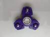 BLCR Four-Spinner Fidget Toy "Purple 3 leaves with small silver balls" Plastic 4 minute EDC Hand Spinner for Autism and ADHD